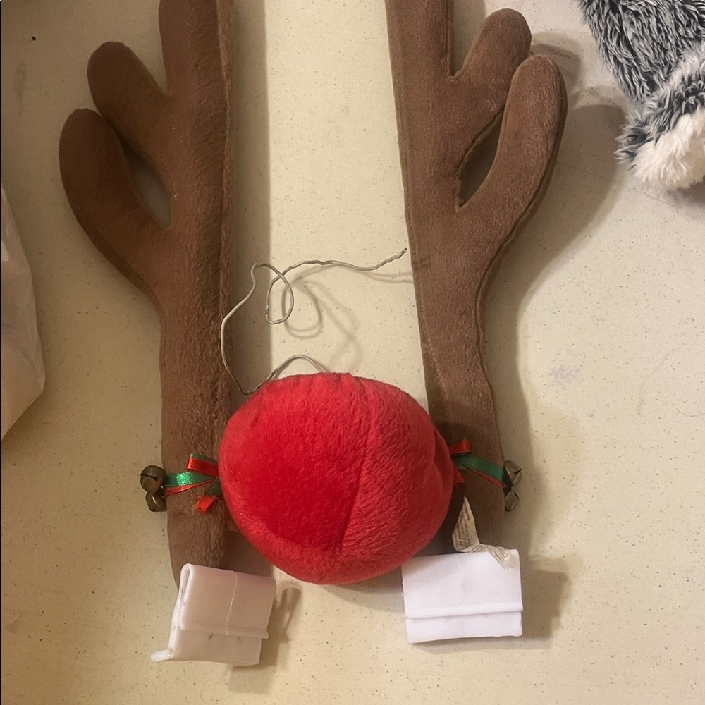 Reindeer Antler Headband with Red Nose for your vehicle 🎄🎄🎄🎅